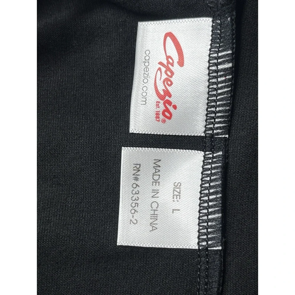 Capezio Kids Black Cami Leotard Adjustable Straps Cotton Lycra‎ CC100C Large
